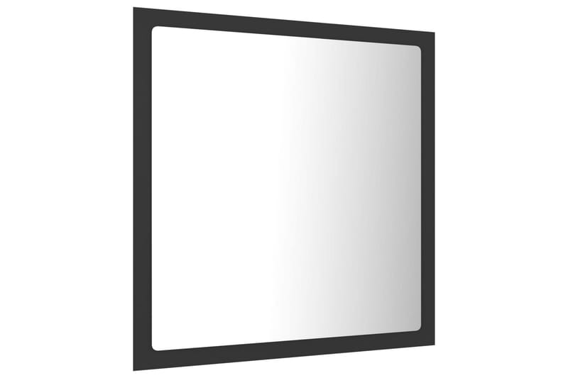 LED Badespeil 40x8,5x37 cm sponplate grå - Grå - Speil - Baderomsspeil
