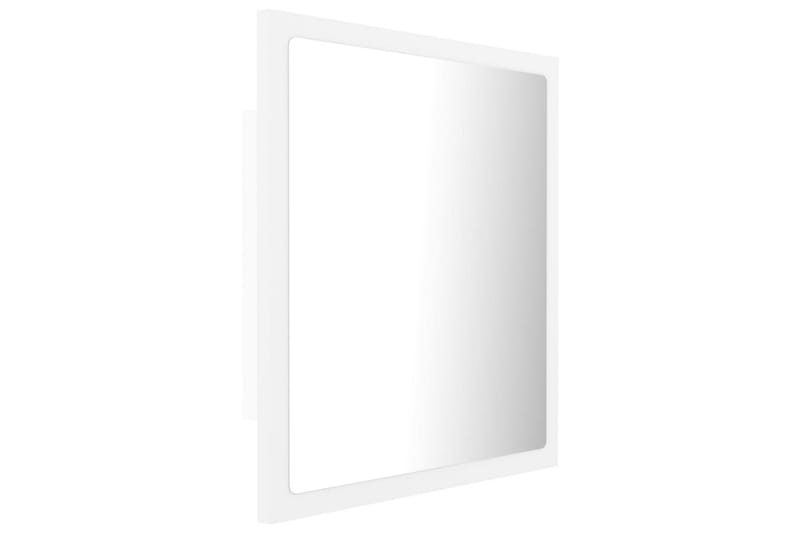 LED Badespeil 40x8,5x37 cm sponplate hvit - Hvit - Speil - Baderomsspeil
