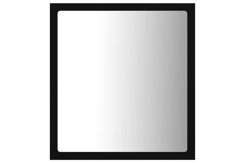 LED Badespeil 40x8,5x37 cm sponplate svart - Svart - Speil - Baderomsspeil