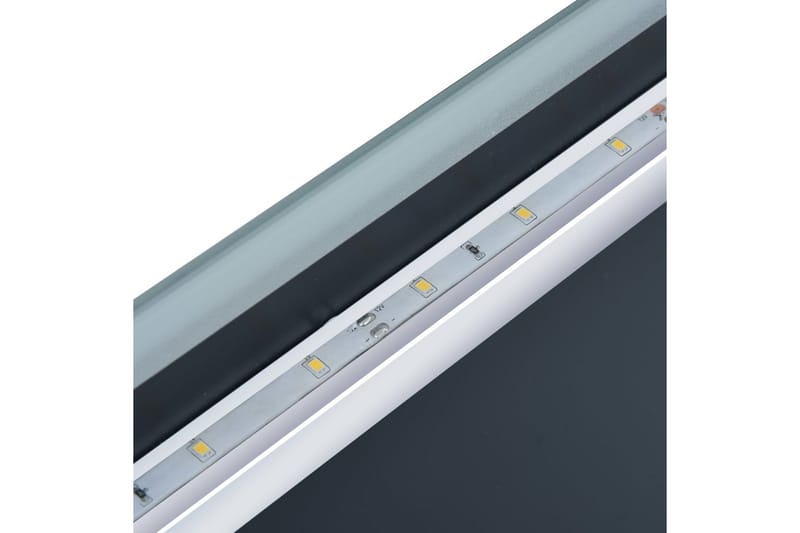 LED-speil til bad m. berøringssensor & tidsvisning 100x60cm - Baderomsspeil med belysning - Speil - Baderomsspeil