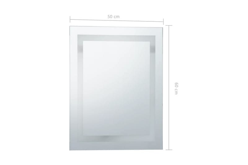 LED-speil til bad med berøringssensor 50x60 cm - Baderomsspeil med belysning - Speil - Baderomsspeil