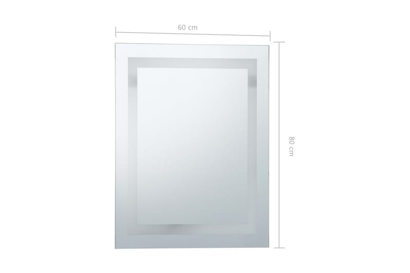 LED-speil til bad med berøringssensor 60x80 cm - Baderomsspeil med belysning - Speil - Baderomsspeil