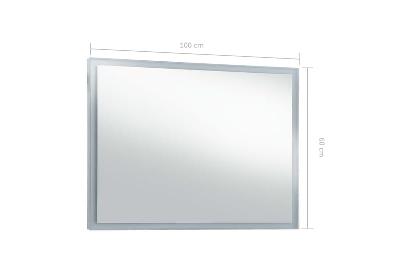 LED-veggspeil til bad 100x60 cm - Baderomsspeil med belysning - Speil - Baderomsspeil