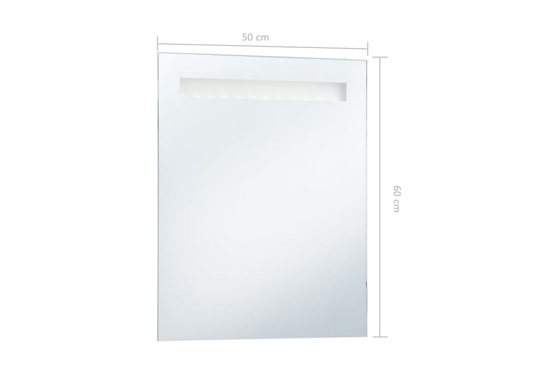 LED-veggspeil til bad 50x60 cm - Baderomsspeil med belysning - Speil - Baderomsspeil