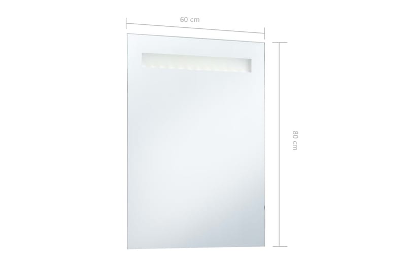 LED-veggspeil til bad 60x80 cm - Baderomsspeil med belysning - Speil - Baderomsspeil