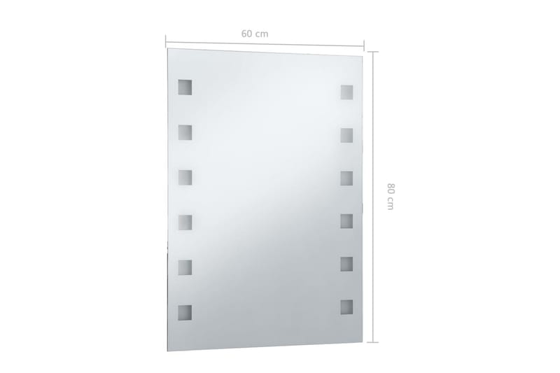 LED-veggspeil til bad 60x80 cm - Baderomsspeil med belysning - Speil - Baderomsspeil