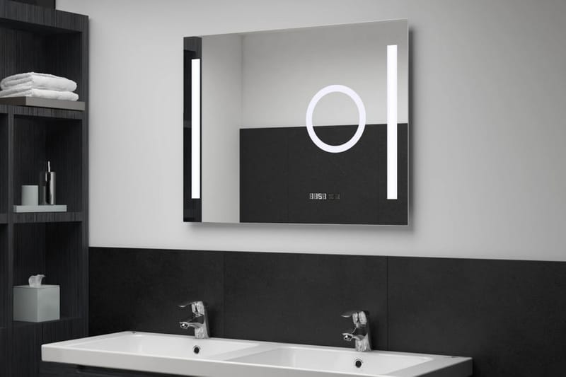 LED-veggspeil til bad med berøringssensor 80x60 cm - Baderomsspeil