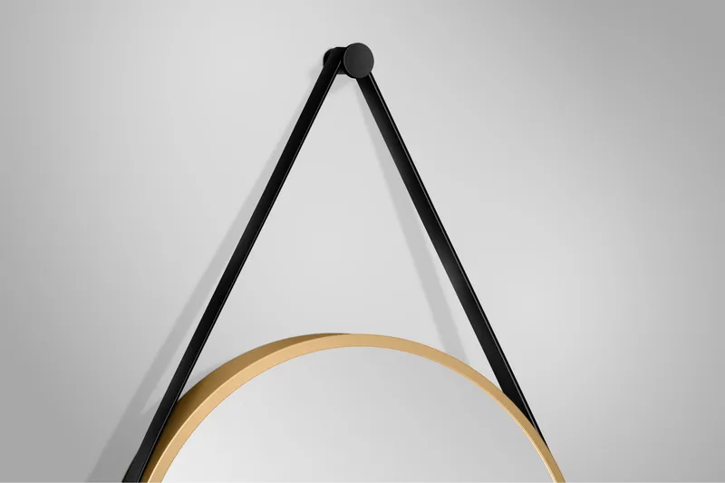 Nävesta Speil 50 cm Rundt - Gull - Interiør - Baderomsinnredning - Baderomsspeil