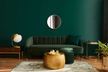 Nävesta Speil 50 cm Rundt - Gull - Interiør - Baderomsinnredning - Baderomsspeil