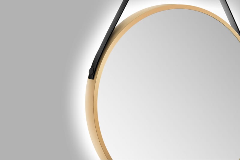 Nävesta Speil 50 cm Rundt - Gull - Interiør - Baderomsinnredning - Baderomsspeil