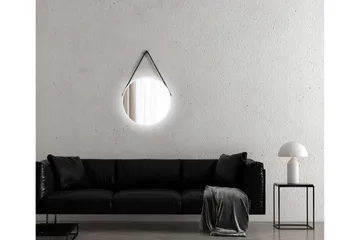 Nävesta Speil 50 cm Rundt - Hvit - Interiør - Baderomsinnredning - Baderomsspeil