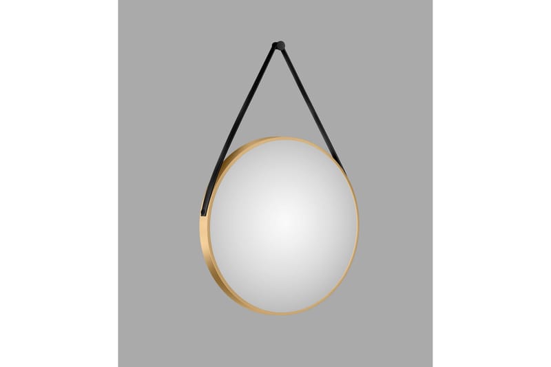 Nävesta Speil 80 cm Rundt - Gull - Interiør - Baderomsinnredning - Baderomsspeil