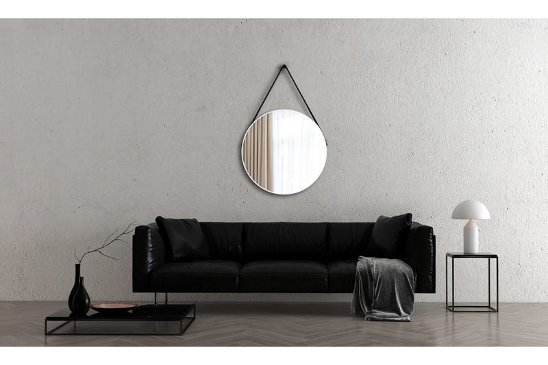 Nävesta Speil 80 cm Rundt - Hvit - Interiør - Baderomsinnredning - Baderomsspeil