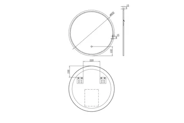 Norrbyn Veggspeil 60 cm - Interiør - Baderomsinnredning - Baderomsspeil