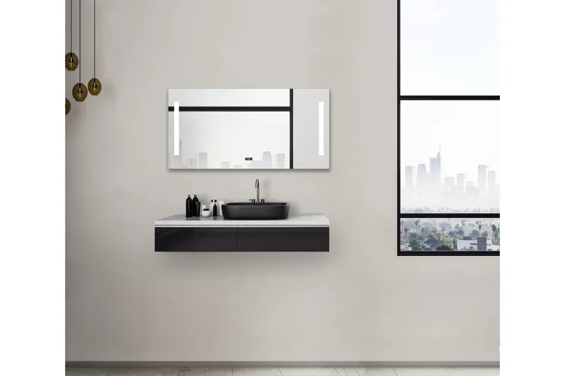 Purnuvara Baderomsspeil 60 cm LED-Lys - Interiør - Baderomsinnredning - Baderomsspeil