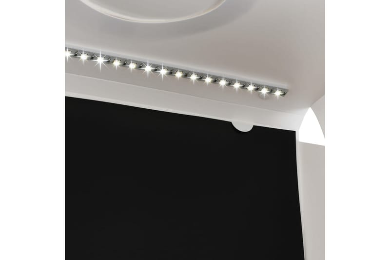 Sammenleggbar LED-fotostudiolysboks 40x34x37 cm plast hvit - Hvit - Baderomsspeil med belysning - Speil - Baderomsspeil