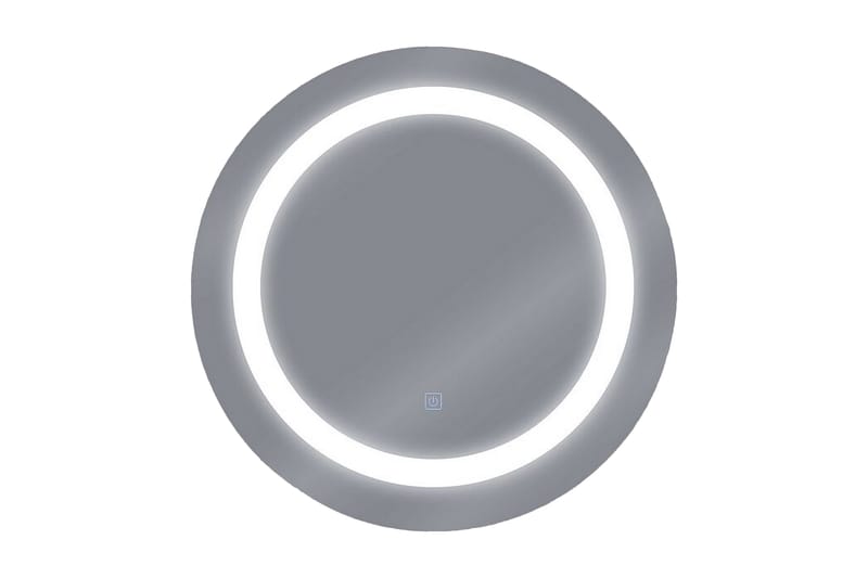 Speil Cemre LED Rund 58x58 cm - Sølv - Baderomsspeil med belysning - Speil - Baderomsspeil