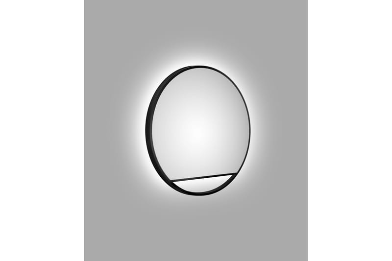 Speil Linka 60 cm - Svart - Baderomsspeil med belysning - Speil - Baderomsspeil