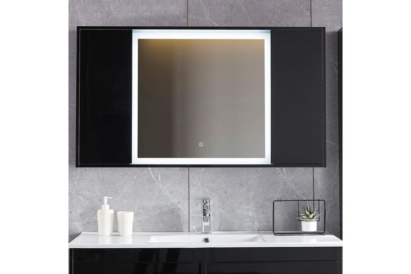 Speil med doble sideskap og innebygd Belysning 13x68 cm Svar - Lyfco - Baderomsspeil med belysning - Speil - Baderomsspeil