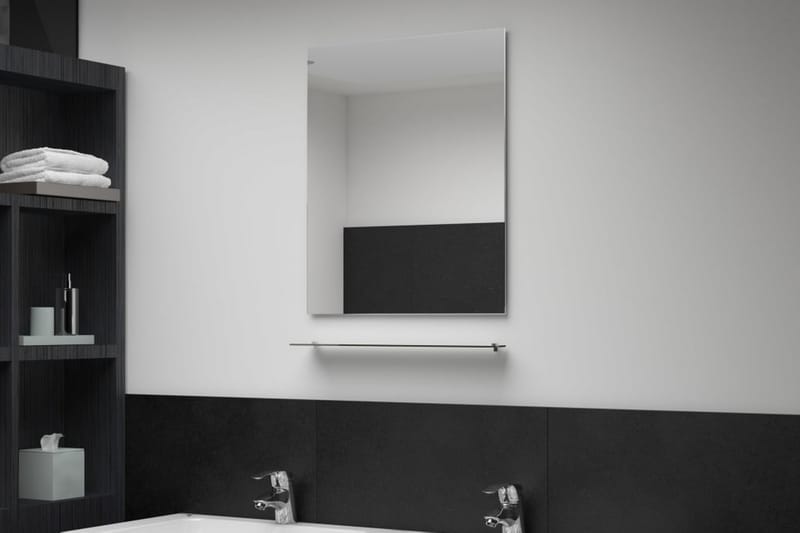 Veggspeil med hylle 50x60 cm herdet glass -   - Baderomsspeil