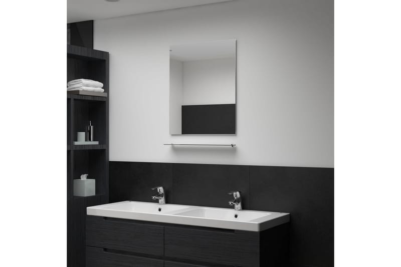 Veggspeil med hylle 50x60 cm herdet glass -   - Baderomsspeil