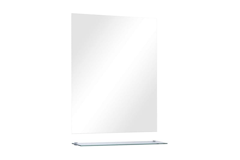 Veggspeil med hylle 50x60 cm herdet glass -   - Baderomsspeil