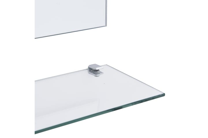 Veggspeil med hylle 50x60 cm herdet glass -   - Baderomsspeil