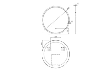 Veggspeil Rydholm 60 cm - Interiør - Baderomsinnredning - Baderomsspeil