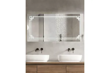 Badrumsspegel med LED Beliani Avranches Silver - Interiør - Baderomsinnredning - Baderomsspeil