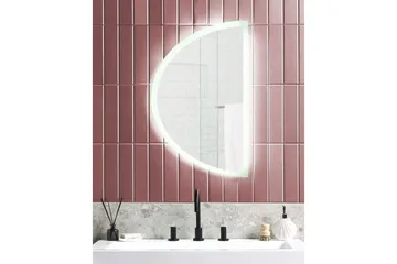 Badrumsspegel med LED Beliani Bezons Silver - Interiør - Baderomsinnredning - Baderomsspeil