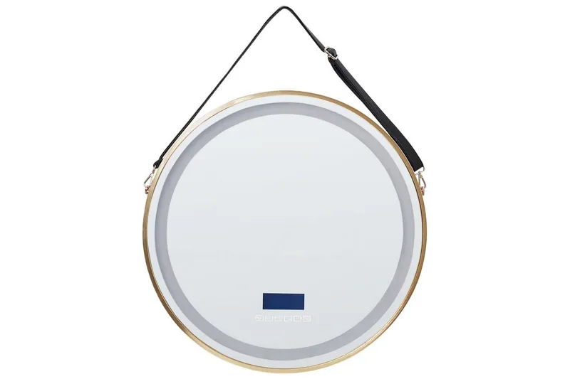 Badrumsspegel med LED Beliani Darois GOLD||Black