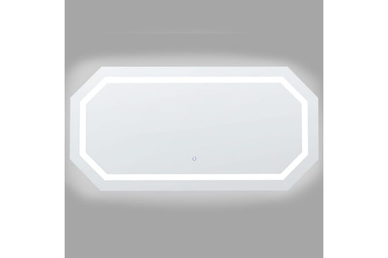 Badrumsspegel med LED Beliani Locmariaquer Silver - Interiør - Baderomsinnredning - Baderomsspeil