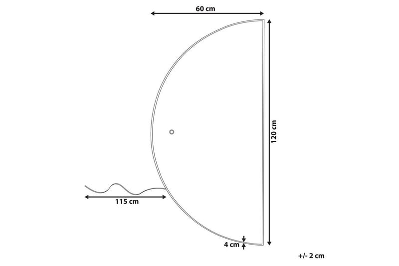 Badrumsspegel med LED Beliani Loue 60x4x120 cm Silver - Interiør - Baderomsinnredning - Baderomsspeil