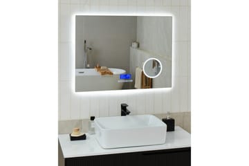 Badrumsspegel med LED Beliani Montaron Silver - Interiør - Baderomsinnredning - Baderomsspeil