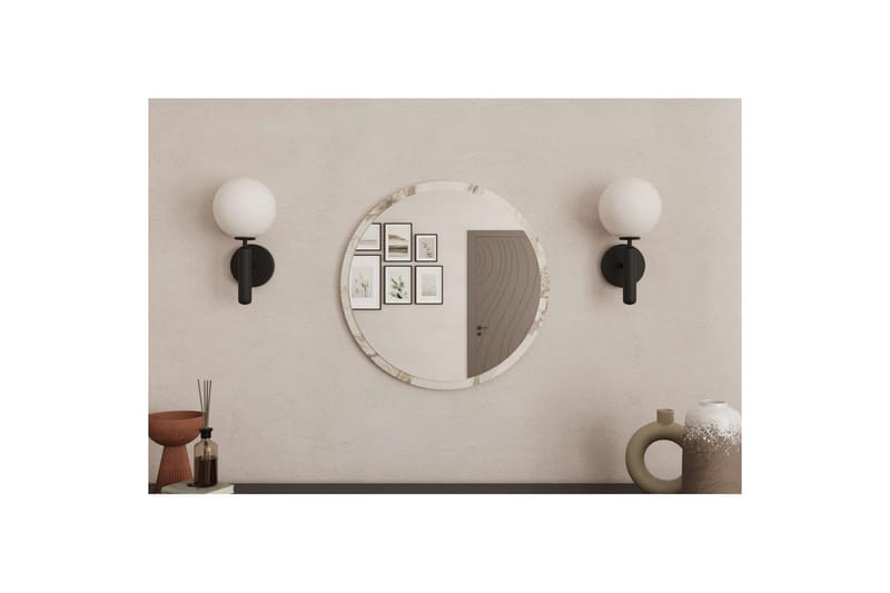 Buhem Baderomsspeil 60 cm Rund - Marmor - Interiør - Baderomsinnredning - Baderomsspeil