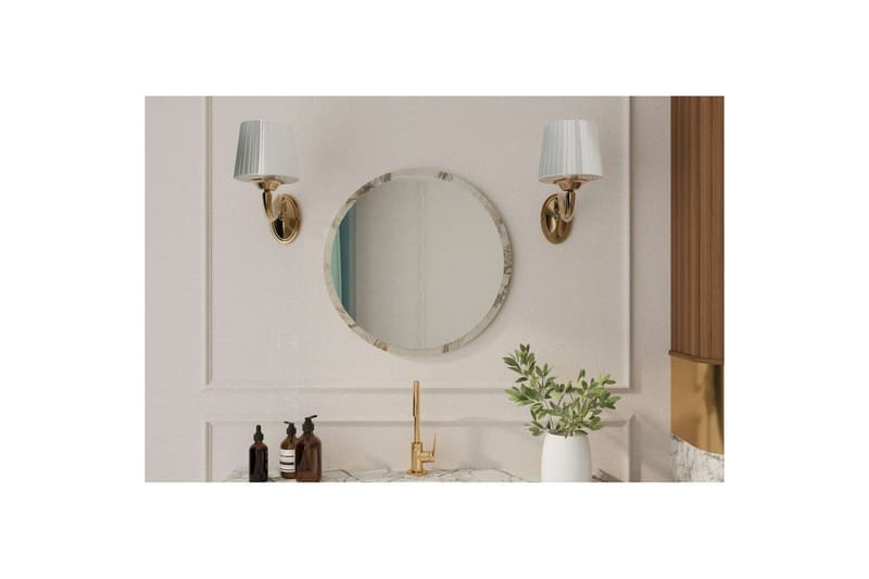 Buhem Baderomsspeil 60 cm Rund - Marmor - Interiør - Baderomsinnredning - Baderomsspeil