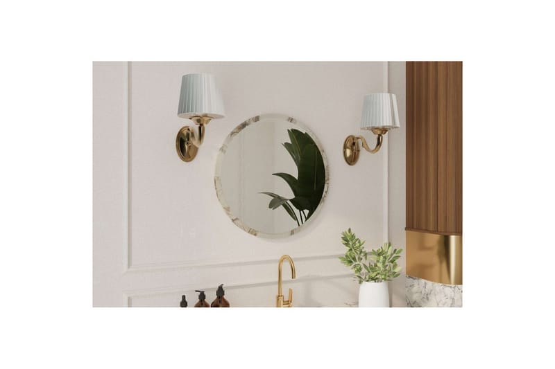 Buhem Baderomsspeil 60 cm Rund - Marmor - Interiør - Baderomsinnredning - Baderomsspeil