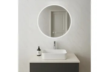 Clas Rundt Baderomsspeil med LED-belysning 100 cm - Anti-Fog og Touch-Kontroll - Interiør - Baderomsinnredning - Baderomsspeil