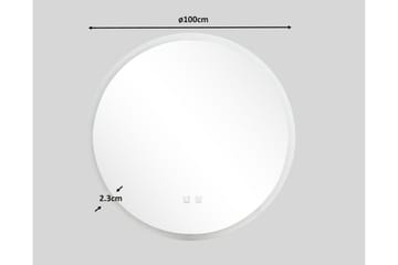 Clas Rundt Baderomsspeil med LED-belysning 100 cm - Anti-Fog og Touch-Kontroll - Interiør - Baderomsinnredning - Baderomsspeil