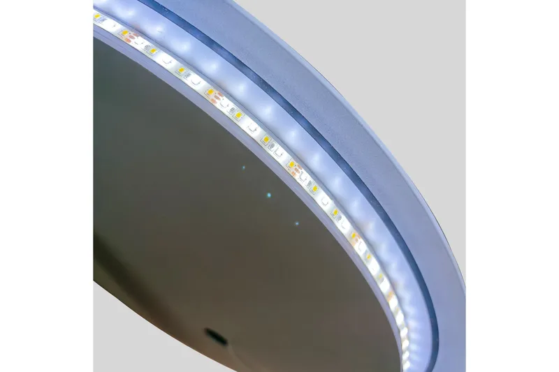 Clas Rundt Baderomsspeil med LED-belysning 120 cm - Anti-Fog og Touch-Kontroll - Interiør - Baderomsinnredning - Baderomsspeil