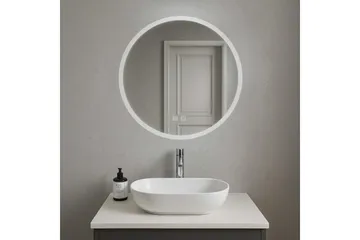 Clas Rundt Baderomsspeil med LED-belysning 120 cm - Anti-Fog og Touch-Kontroll - Interiør - Baderomsinnredning - Baderomsspeil