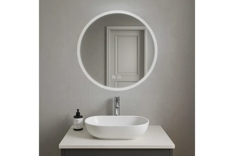 Clas Rundt Baderomsspeil med LED-belysning 120 cm - Anti-Fog og Touch-Kontroll - Interiør - Baderomsinnredning - Baderomsspeil