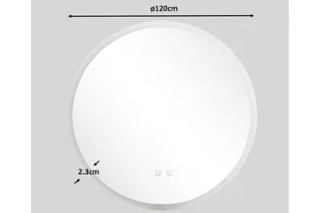 Clas Rundt Baderomsspeil med LED-belysning 120 cm - Anti-Fog og Touch-Kontroll - Interiør - Baderomsinnredning - Baderomsspeil