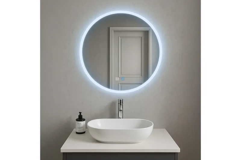 Clas Rundt Baderomsspeil med LED-belysning 120 cm - Anti-Fog og Touch-Kontroll - Interiør - Baderomsinnredning - Baderomsspeil