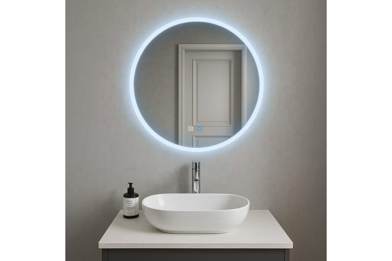 Clas Rundt Baderomsspeil med LED-belysning 120 cm - Transparent - Interiør - Baderomsinnredning - Baderomsspeil