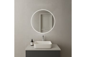Clas Rundt Baderomsspeil med LED-belysning 80 cm - Anti-Fog og Touch-Kontroll - Interiør - Baderomsinnredning - Baderomsspeil