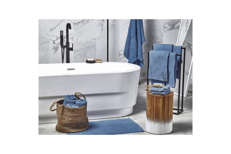 Håndkle Areora sett med 11 Blå - Blå - Tekstiler & tepper - Baderomstekstiler - Håndklær