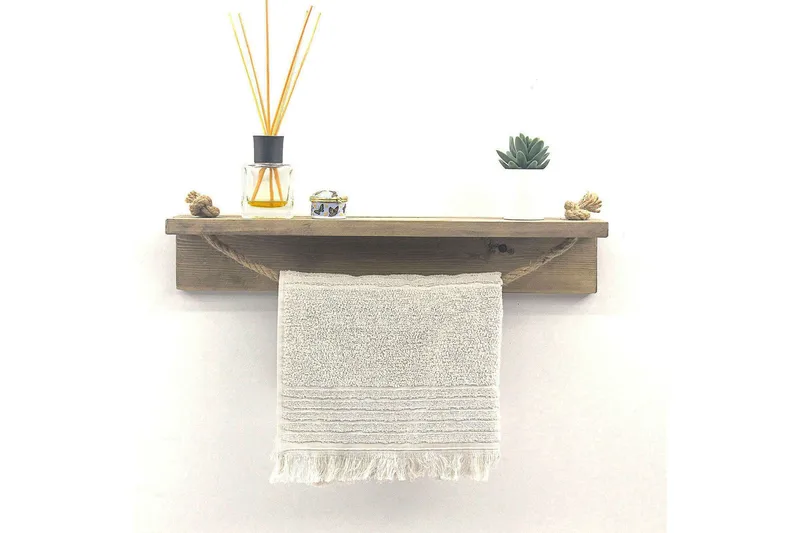 Raianna Hylle 50 cm - Valnøtt - Interiør - Baderomsinnredning - Håndklehengere