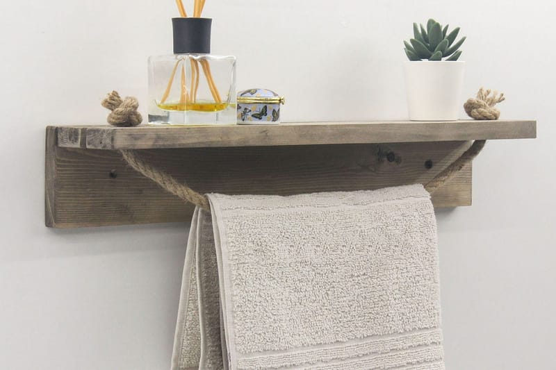 Raianna Hylle 50 cm - Valnøtt - Interiør - Baderomsinnredning - Håndklehengere
