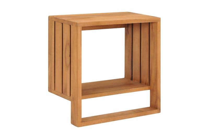 Vegghengt håndklestativ 35x20x35 cm heltre teak - Håndklehengere